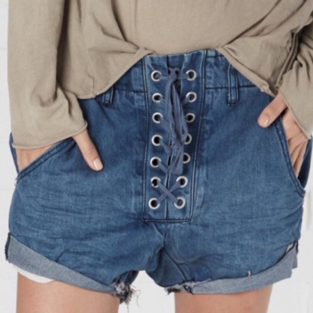 One Teaspoon Lace Up Superfreak Shorts